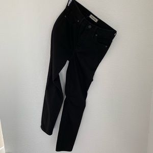 Madewell black high rise jeans.